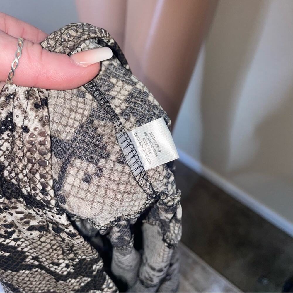 Toni Morgan Black Gray Python Snake Print Full Zi… - image 6